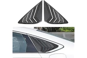 DLOVEG Rear Side Window Louvers Compatible for Honda Accord 2023 2024 Accesories Sport Style Triangle Window Blinds for Accord 11th Gen Air Vent Scoop Louvers Trim Shades Cover (Carbon Fiber Pattern)