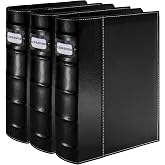 Salajory CD DVD Storage Binder with Zipper, PU Leather Corver, 3 Pack | Holds 168 Discs + 84 Booklet Pockets + 168 Tag Slots, for Blu-ray/Music CDs/Audio Disks, Portable Organizer