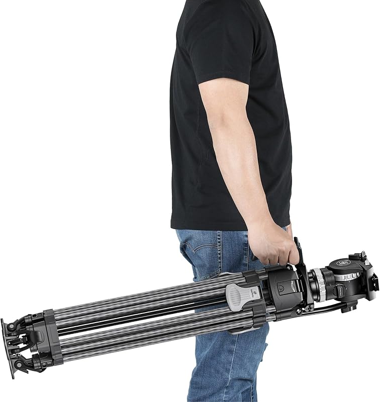 - Video-Stativ-Kit - Tragfähigkeit: 8 kg - Ausziehbare Füße - Mindesthöhe: 39 cm, maximale Höhe: 167 cm - LVF-163C+FH-10