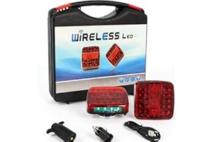 Wireless Trailer Lights Magnetic LED Kit – 2025 Rechargeable Tow Tail Lights for RV, Boat, Truck, SUV – Waterproof, No Wiring