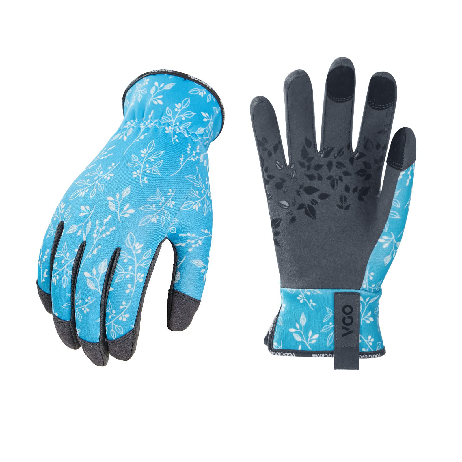Vgo Gardening Gloves Women Touchscreen Thornproof, Men Utility Work in Pig Leather for Garden Building Warehouse, Dexterity & Breathable Construction Glove