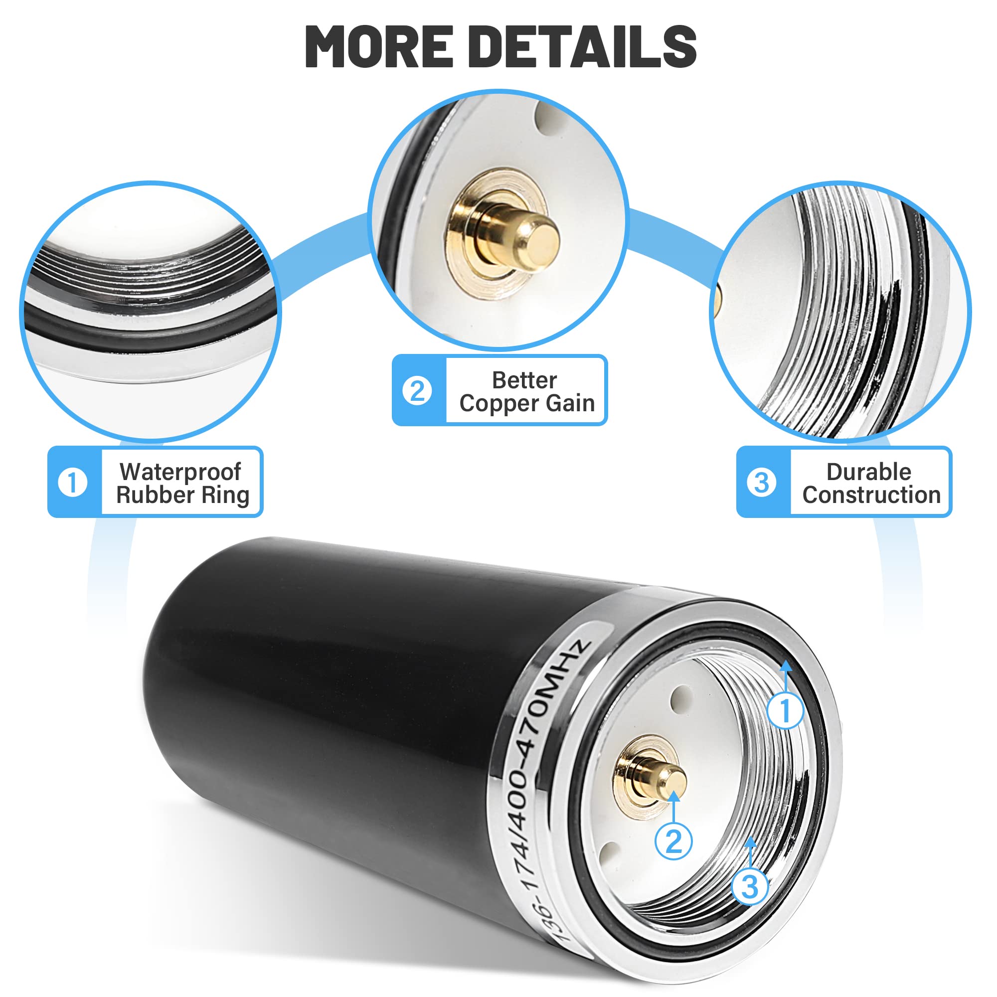 Antenna NMO A Doppia Banda Per Radio, Supporto Per Montaggio, Pre - Foto 2