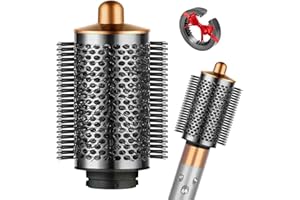 SWAZVAC Round Volumizing Brush for Dyson Airwrap, Large Oval Volumizer (Gold)