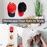 Vibbang 10 Pack Adhesive Hat Holder Wall Mount No Drilling Transparent view 7