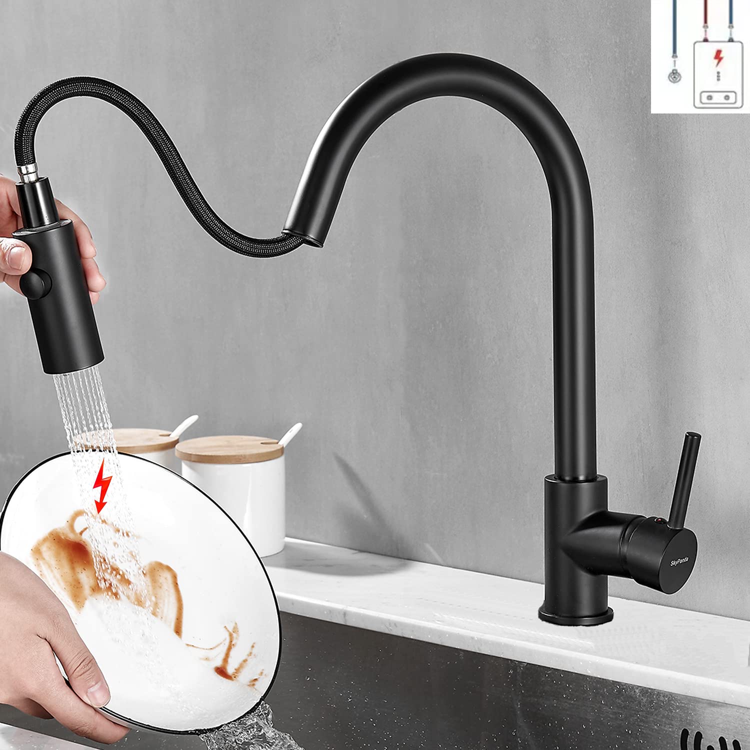 Grifo-de-cocina-de-baja-presion-Grifo-de-fregadero-giratorio-de-360–Grifo-Rociador-extraible-Modo-dual-giratorio