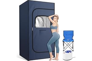 TEHANLD Portable Sauna Steamer for Home - Indoor Personal Sauna Tent Sauna Box with 𝟏𝟐𝟎𝟎𝐖 𝟑𝐋 Steamer - Rapid Heating & Quick Installation - Ideal for Yoga & Weight Loss, 2.7’ x 2.7’ x 5.9’