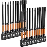 LYDODOKA Impact Hex Head Allen Wrench Drill Bit Set, Metric & SAE 1/4” Hex-Shank S2 Steel Hex Bits Set with Quick-Change Adap