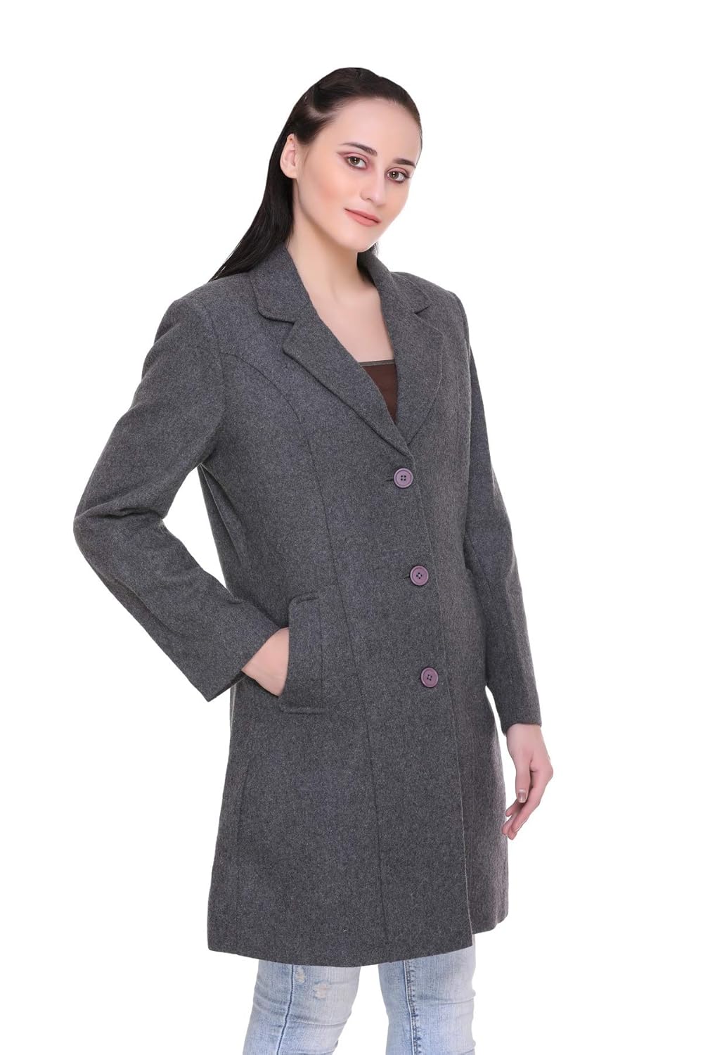 zoravie women's winter woolen coat