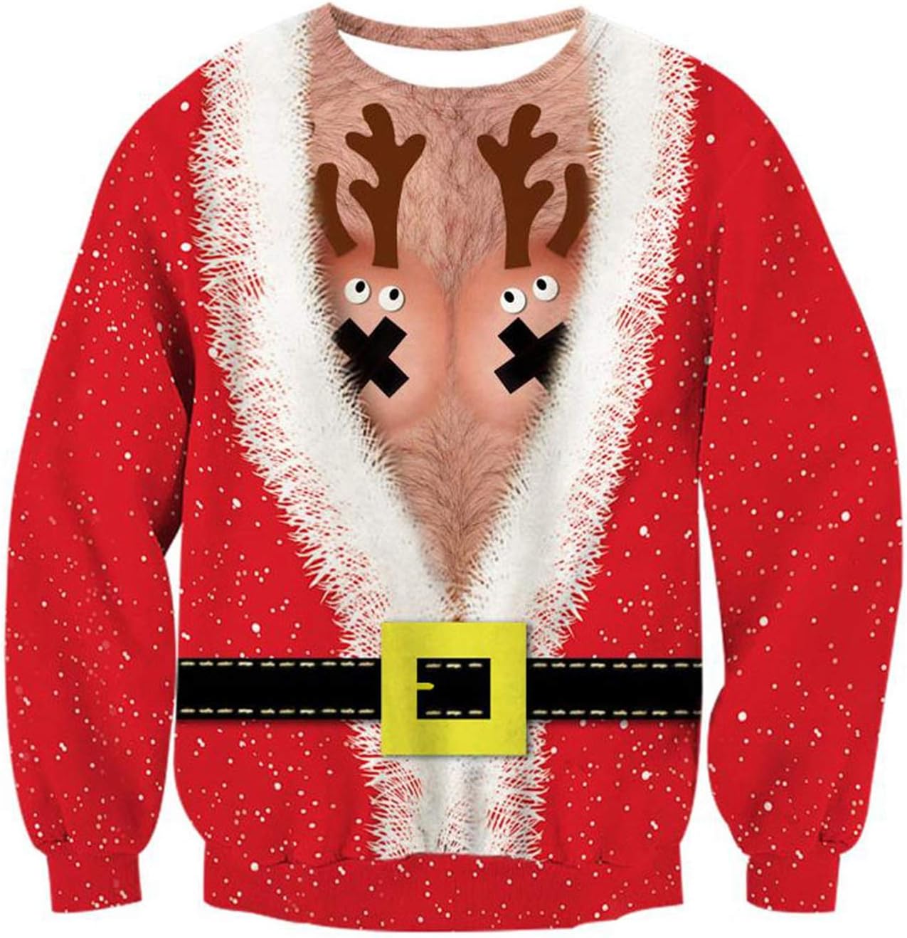 Fostudork 2 Sudaderas Falsas Divertidas de Navidad con Capucha