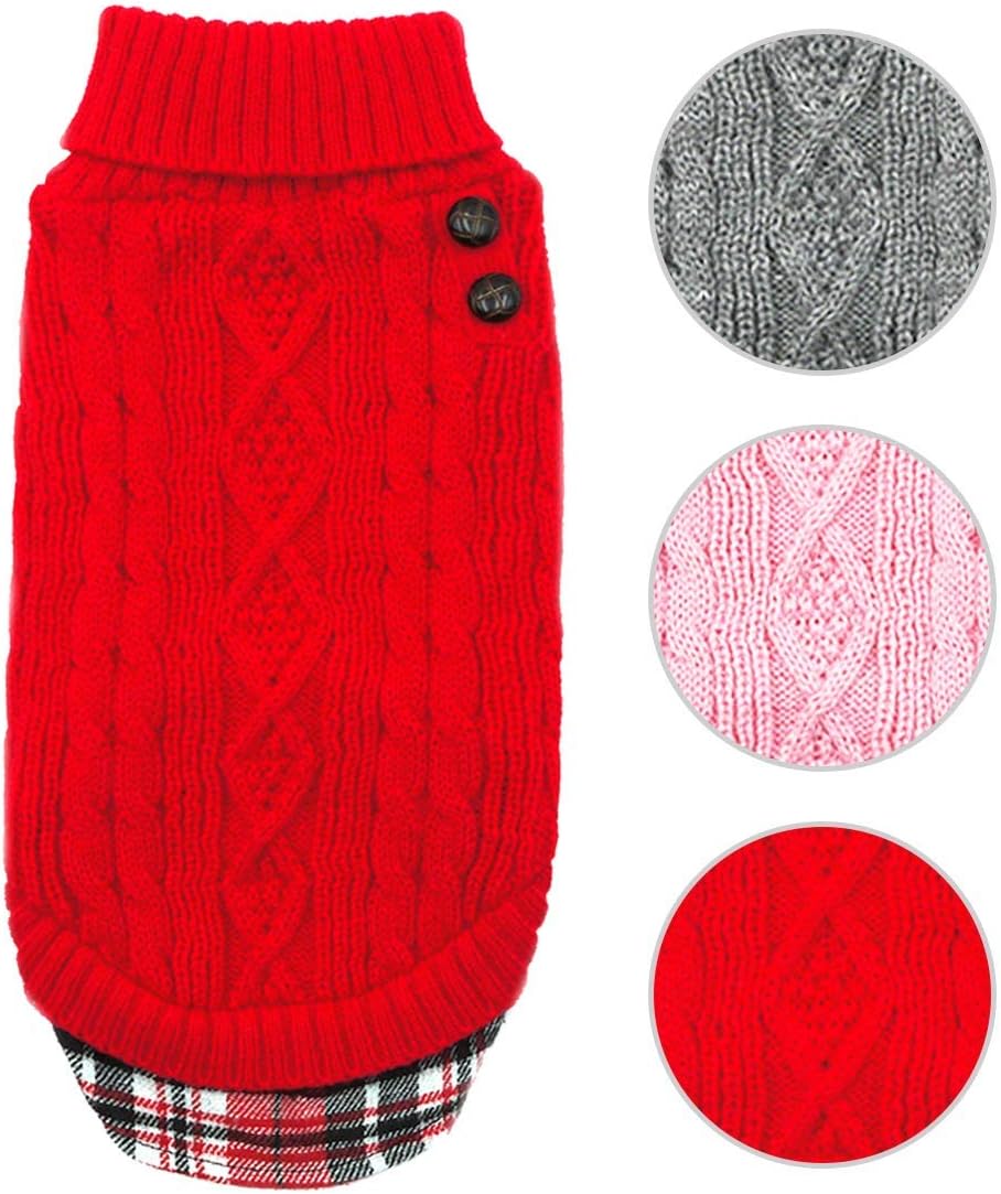 Dog kyeese Sweater Hole Leash with Sweaters Pet Warm Pullover Knit