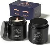 TRINIDa Sleep Scented Candle Gift Set – Matte Black Jar, 100% Soy Wax
