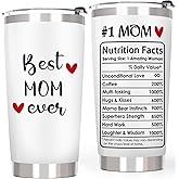 Breezy Valley Mom Tumbler, Valentine's Day Gifts from Daughter Son - Best Mom Ever Gifts, Happy Birthday Gift from Kids, #1 Mother Coffee Cup Tumbler