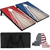Cornhole Board Set 4x2 Regulation Size Cornhole Set with Carrying Bags & 8 Bean Bags Corn Hole Boards Bean Toss Game for Adul