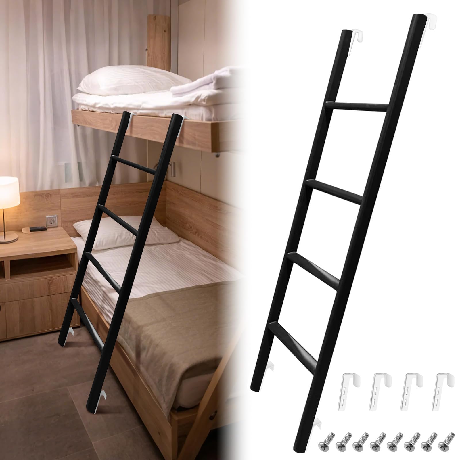 Photo 1 of ****missing parts used**** Foot Caps, Heavy Duty Metal Dorm loft Camper Ladders, Portable Stairs Steps, Load 330 LBS