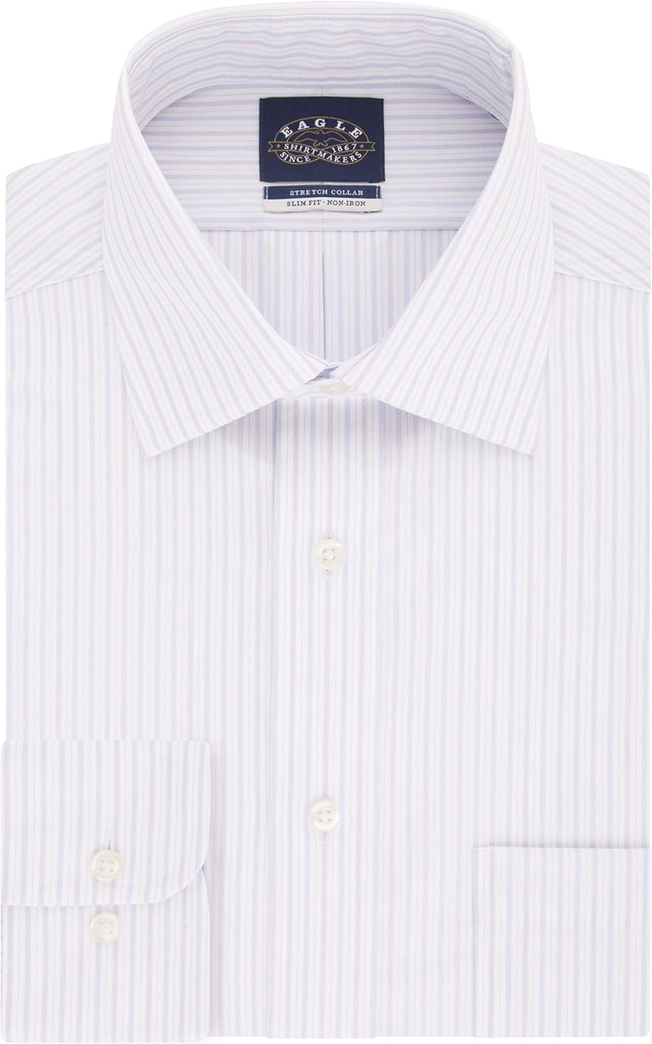 Eagle Mens Dress Shirt Slim Fit Non Iron Stretch Stripe Amazon.ca