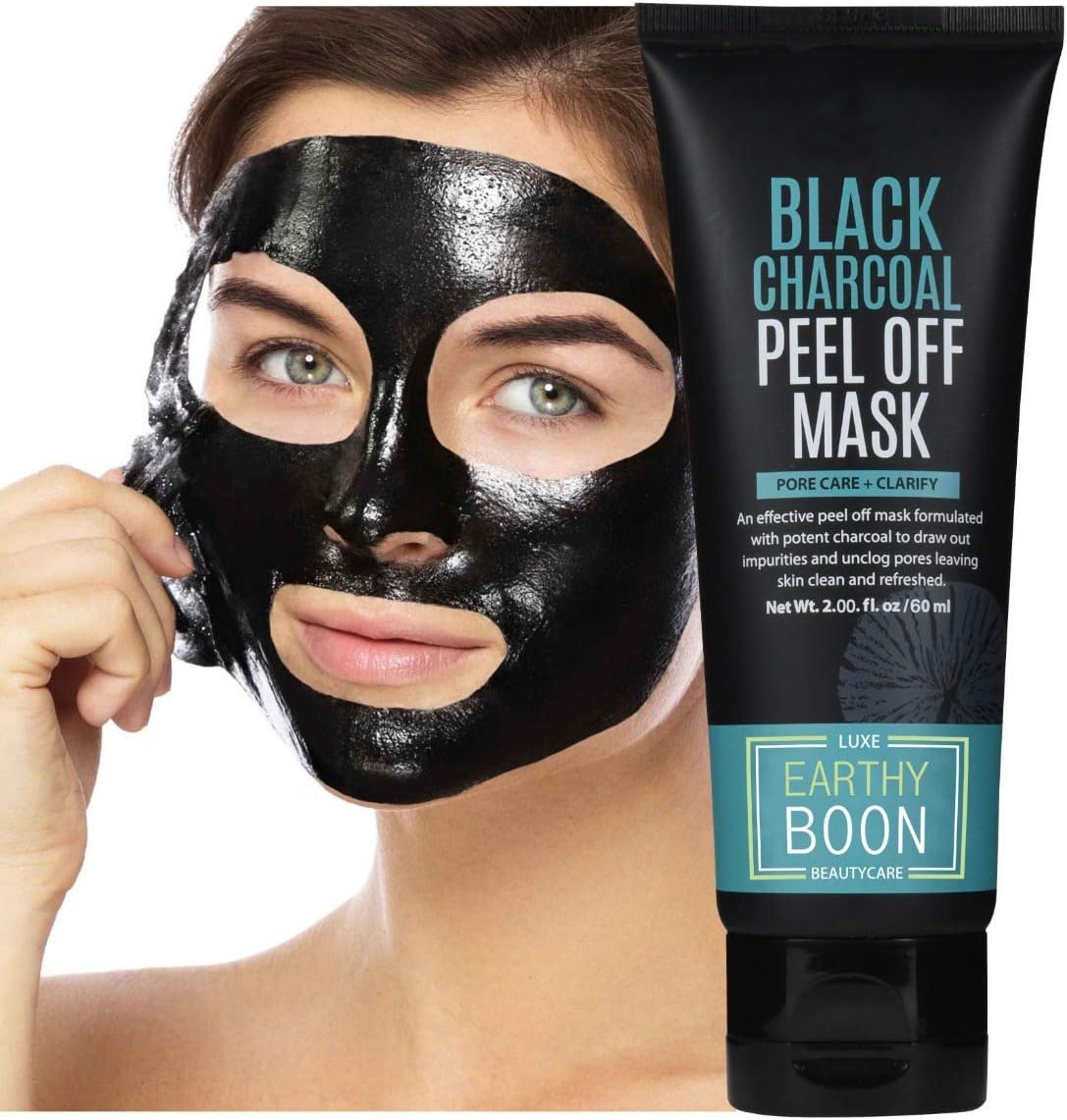 EARTHYBOON Activated Black Charcoal Peel off Pure Face Mask for Boys and Girls -60ml