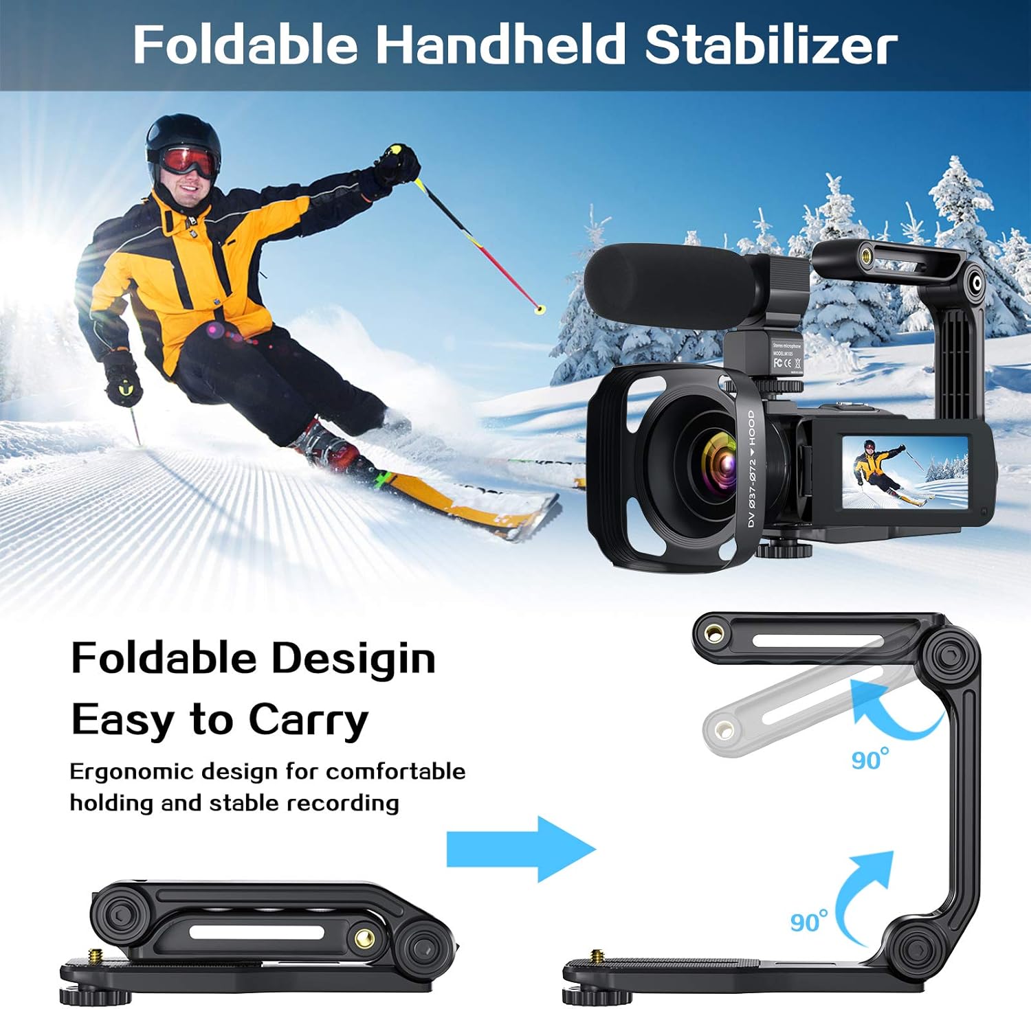Video Camera Camcorder, 2.7K Ultra HD YouTube Vlogging Camera, 36MP IR Night Vision Digital, 3.0" IPS Touch Screen, 16X Digital Zoom Video Camcorder with Microphone Handheld Stabilizer Remote Control : Electronics