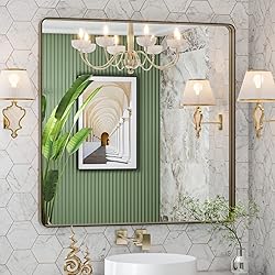 LOAAO 36”X36” Bronze Bathroom Mirrors for