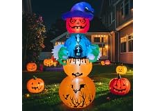 6FT Halloween Inflatables Decorations Pumpkin,Halloween Inflatable Outdoor Decoration,Halloween Blow up Yard Decorations Pump