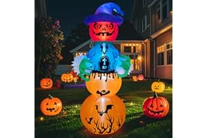 VICHTOP 6FT Halloween Inflatables Decorations Pumpkin,Halloween Inflatable Outdoor Decoration,Halloween Blow up Yard Decorations Pumpkin for Yard,Party,Garden