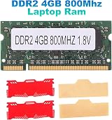 Uinfhyknd 4GB DDR2 Laptop RAM 800MHz PC2 6400 SODIMM 2RX8 200 Pin with 2 view 4