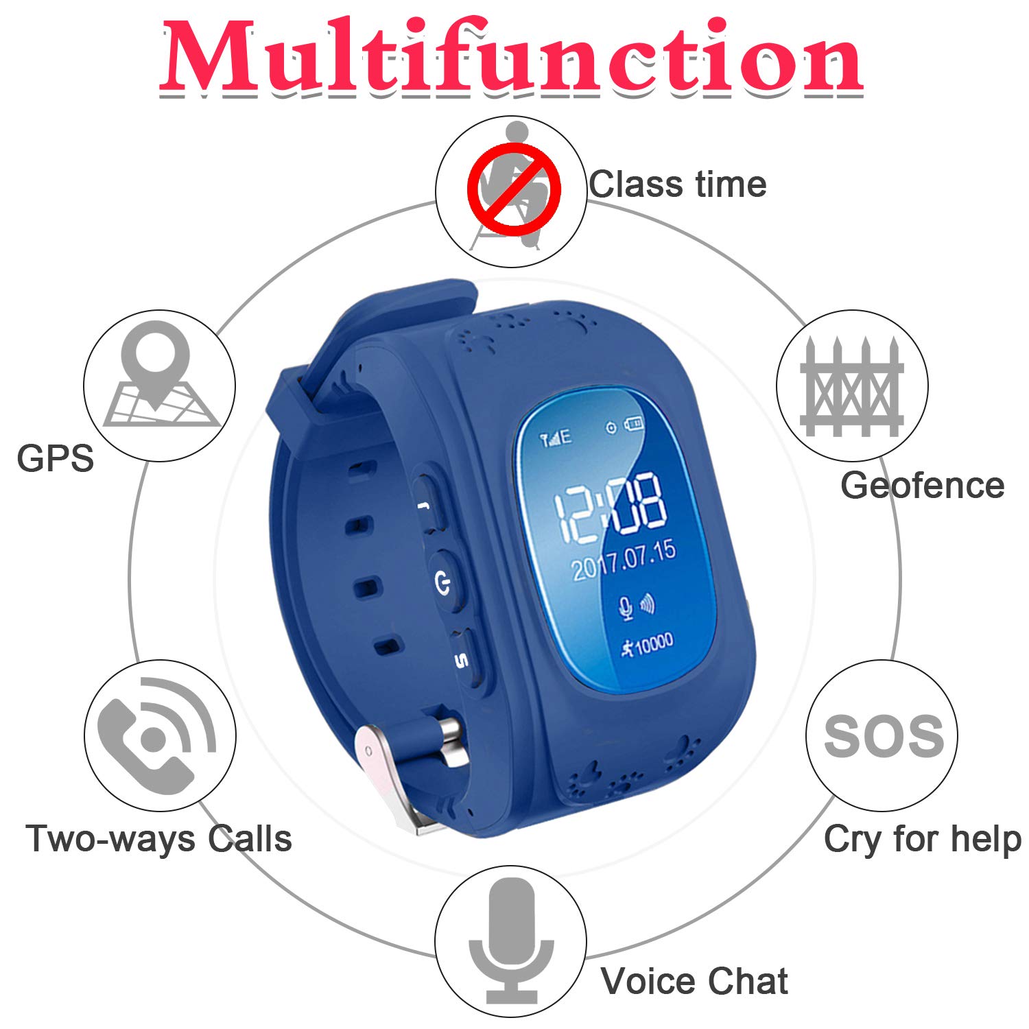 Reloj para Niños,TURNMEON Kids Smartwatch GPS Tracker con ...