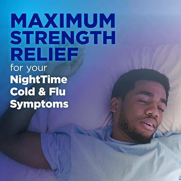 AMAZON BASIC CARE NIGHT TIME COLD & FLU LIQUID, CHERRY, 12 FL OZ (PACK OF 1)