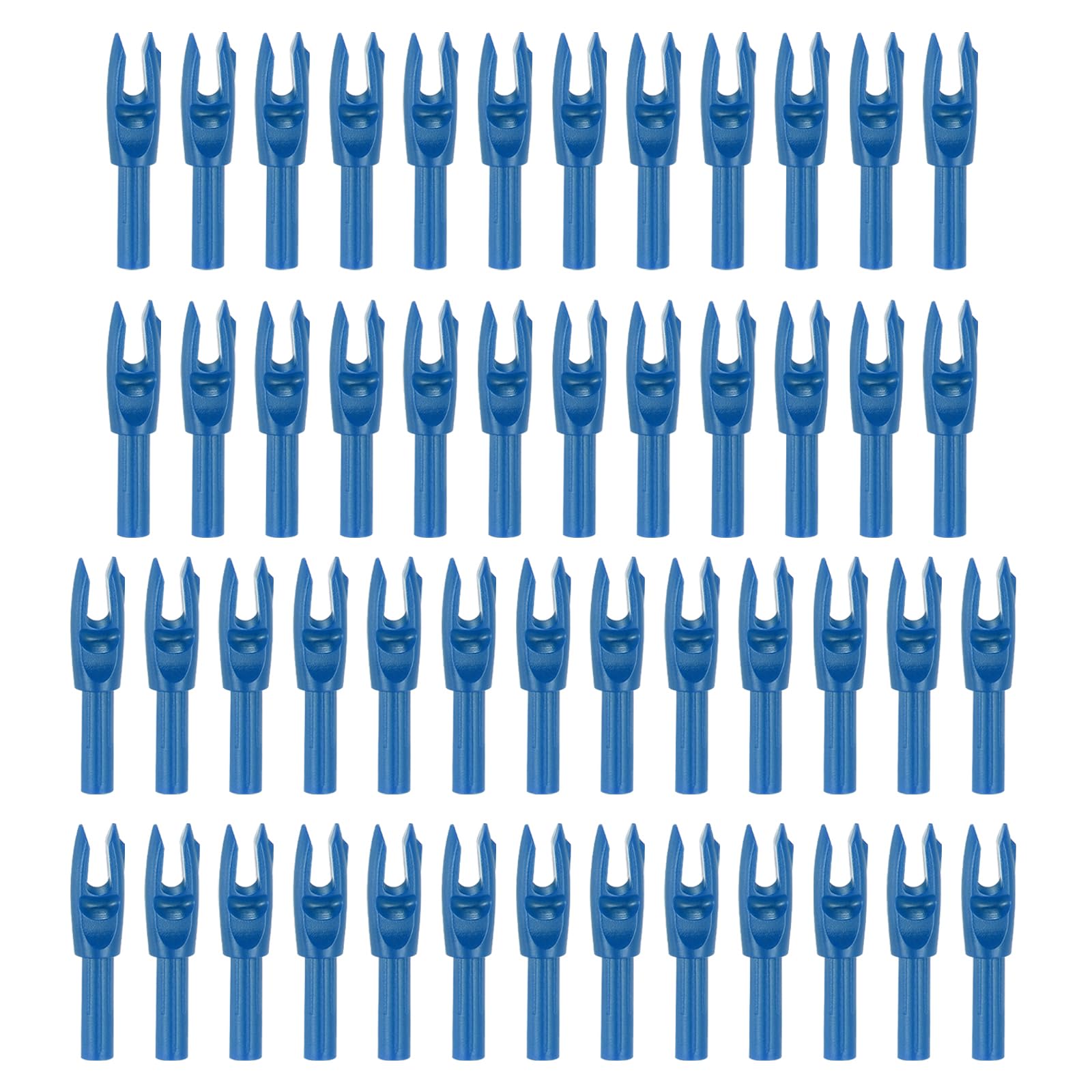 PATIKIL Archery Arrows Nocks 4.2mm 0.165", 50 Pack Insert Arrow Nock Replacement for Hunting Arrows Compound Bow Recurve Bow, Blue