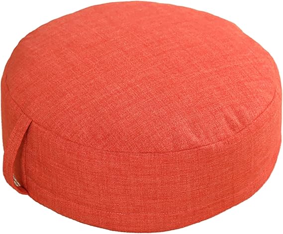 QSCV Algodón Lino Redondo Sólido Cojines para Silla,Suave Grueso Cojín