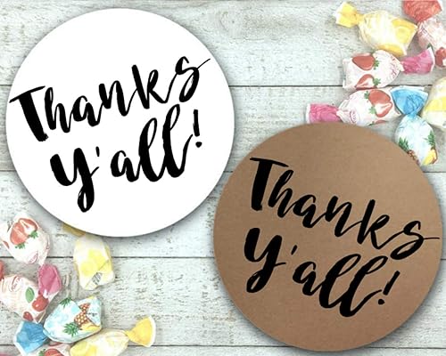 Amazon Com Thank You Labels Stickers For Wedding Shower Or Party Thanks Y All Handmade
