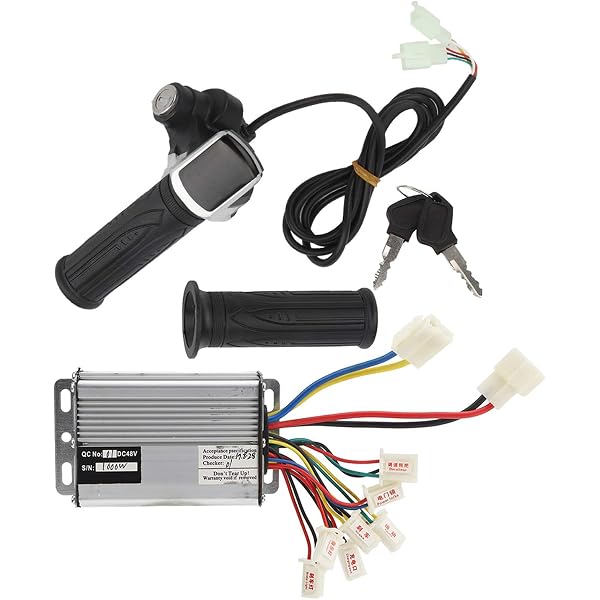 Contrôleur Moteur 36V 1000W Keenso - Boîte De Commande Avec Poignée D'accélérateur à Pouce, Verrouillage, Affichage Batterie - Pour Scooter, Vélo, Tricycle électrique