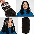 Linkmai Afro Kinkys Bulk Human Hair for Dreadlock Extensions, Locs Repair Braiding – 100% Pure Human Hair, 8 Inch, 30g/1OZ, Natural Black, Loc Fix, Bulking Dreadlock Extensions & Twisting Knot