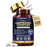 SPNHKQV Magnesium 12-in-1 Complex Supplement &ndash; 700mg High Absorption Magnesium Glycinate Capsules for Women &amp; Men &ndash; Muscle, Nerve &amp; Sleep Support &ndash; 120 Vegan Capsules