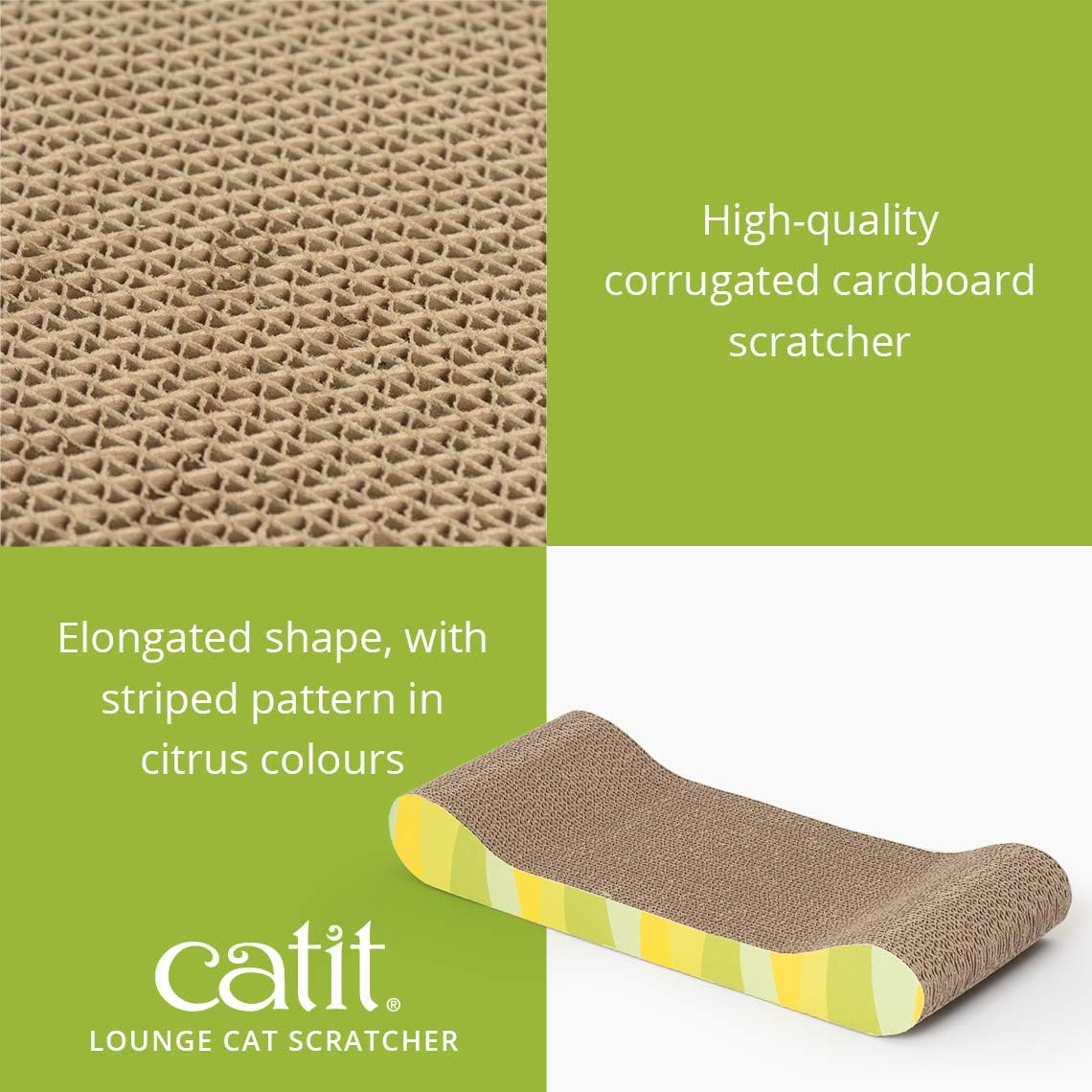 Catit Style Scratcher with Catnip - Jungle-Stripe Lounge : Scratching Posts : Pet Supplies