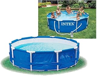 Intex Metal Frame Pool - Aufstellpool - Ø 366 x 76 cm - Mit Filteranlage - 12V