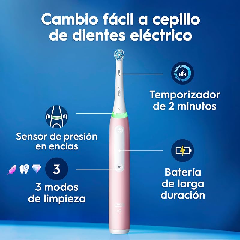 iO 3 Cepillo de Dientes Eléctrico con 3 Cabezales, Negro