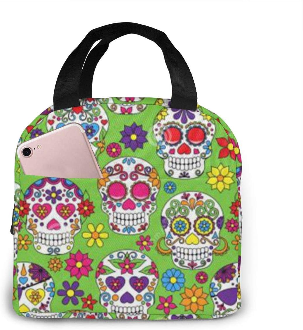 sugar skull lunch bag