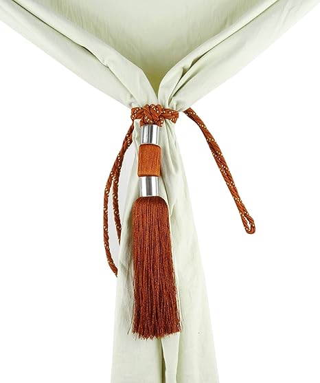 Brown Tieback Tassel Tie Backs Curtain Ties Rope Decorative Fringe