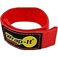 Wrap-It Storage Quick-Strap Cord Wraps, 9 inch (12 Pack) Red - Hook and Loop Strap, Extension Cord Holder Gifts for Boat, Rope, Hose, and Cable Storage and Organization