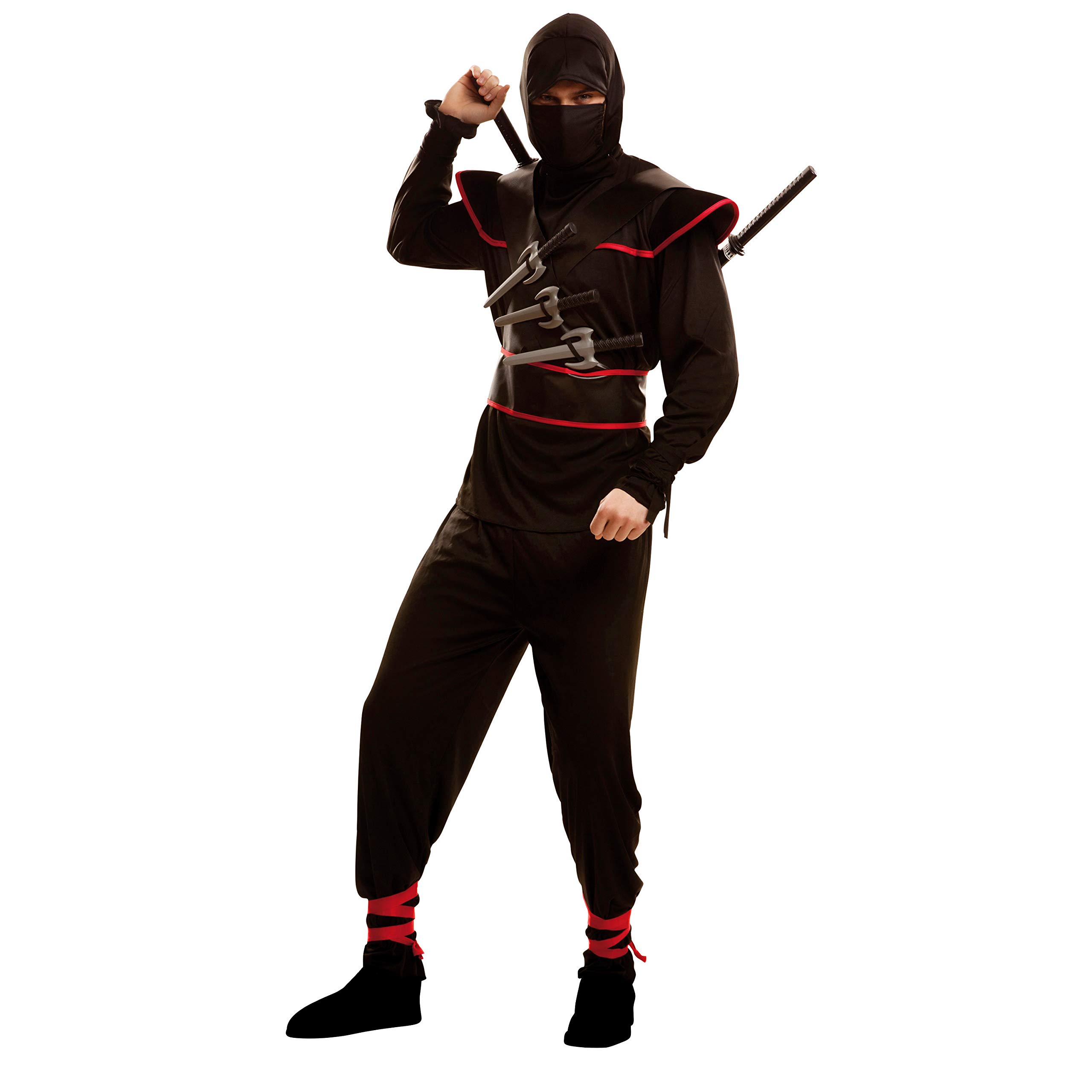 My Other Me Me-202612 Halloween Men's Ninja Killer Costume, Chess, Black, S (Viving Costumes 202612)