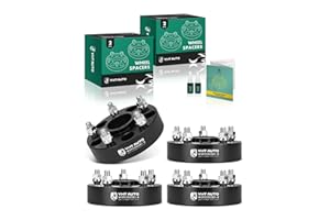 YHTAUTO 5x4.5 Hub Centric Wheel Spacers 1 Inch Fits Chrysler 300 2005-2023, Dodge Charger 2006-2023, Challenger, Magnum 5x114.3mm Tire Spacers w/ M14x1.5 Studs 71.5 mm Hub Bore 5 Lug 2PCS Black