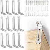 AXYLOEVA Anti Tip Furniture Anchors, Steel Wall Anchors, 12 Pack, Silver | Furniture wall anchors help secure dressers, cabinets and bookcases for baby and pet safety with quick, easy installation.