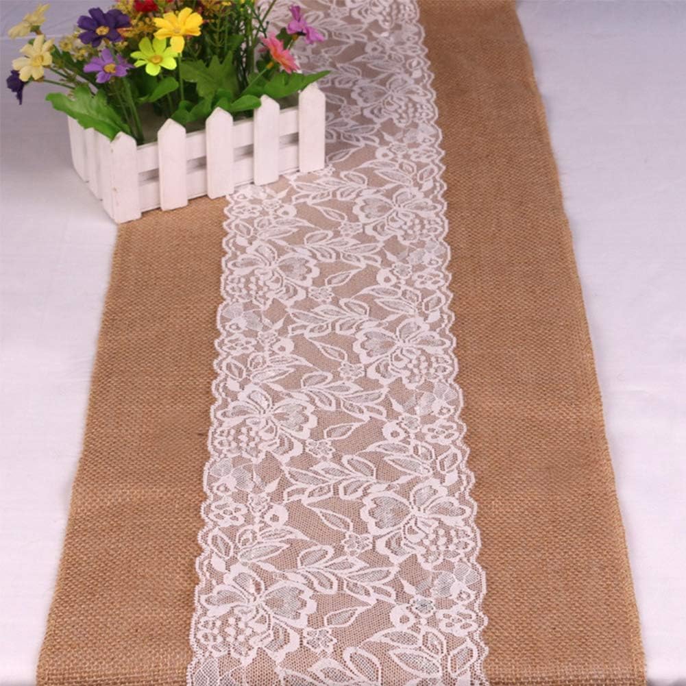 Best roll of burlap table runner with lace