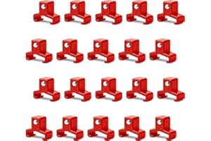 ALOANES 20 Pcs 3/8 inch Drive Clips for ABS Socket Rails Organizer- Aloanes ABS Plastic Rail Organizer Replacement Clips (Red)