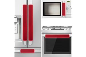 ZAWAGIIK 5Pcs Refrigerator Door Handle Cover Washable Kitchen Appliance Decor Handles Fridge Oven Microwave Dishwasher Antiskid Protector, Keep Off Fingerprints Food Stains