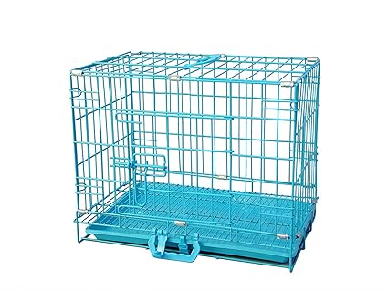 Sage Square 30 Inch Dog Metal Cage Crate with Removable Tray, Paw Protector for Dogs/Puppy/Guinea Pig/Rabbit