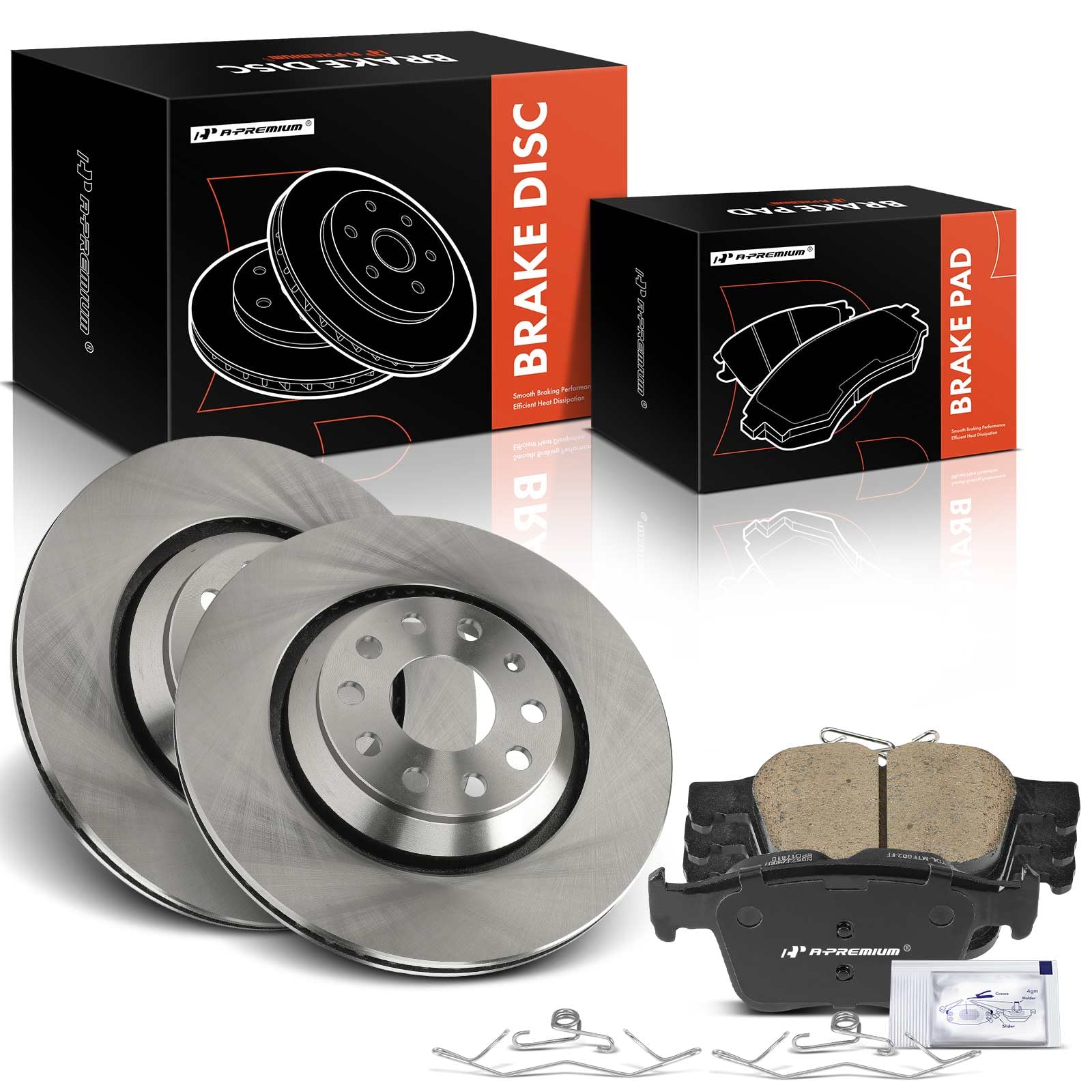 A-Premium 12.20 inch (309.9mm) Rear Vented Disc Brake Rotors + Ceramic ...