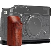 WEPOTO XPRO2 Camera Hand Grip with Wooden Side Handle & Arca-Swiss Plate for Fujifilm X-PRO2 Camera -Aluminium Padauk (GP-XPRO2-R)