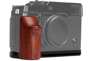 WEPOTO GP-XPro2-R Metal Bracket Hand Grip Camera Wooden Handle Black Sandalwood Hand Grip Tripod Quick Release Plate L Bracke