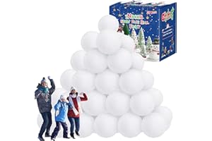 HOMIAR 36 PCS Snow Balls for Kids Indoor, Plush Indoor Snow Ball Fight Set, Soft Fake Snow Balls Artificial Snow Balls Toys Bulk for Multiplayer Winter Throwing Game Xmas Present Christmas Decorations